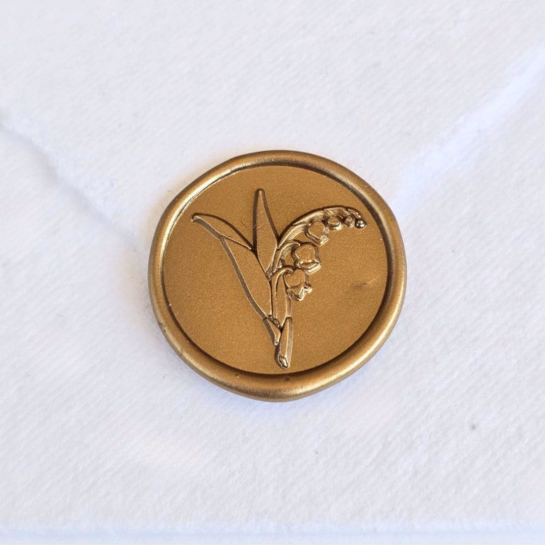 "Lily of the Valley- Customizable Color- Set of 25  Hand-crafted Wax Seals" - Wax Seals in multicolor by Inkspiringletters