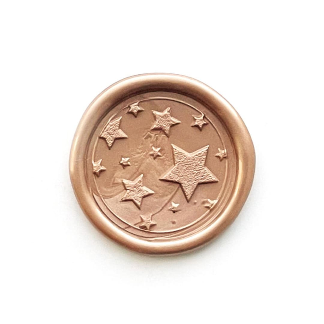 "Stars Wax Seal in Rose Gold Pack of 10" - Wax Seals in gold by Abby Choi