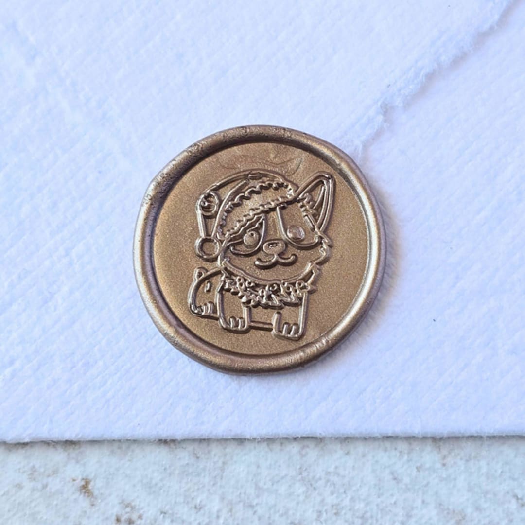 "Santa Paws- Customizable Color- Set of 25 Hand-crafted Wax Seals" - Wax Seals in multicolor by Inkspiringletters