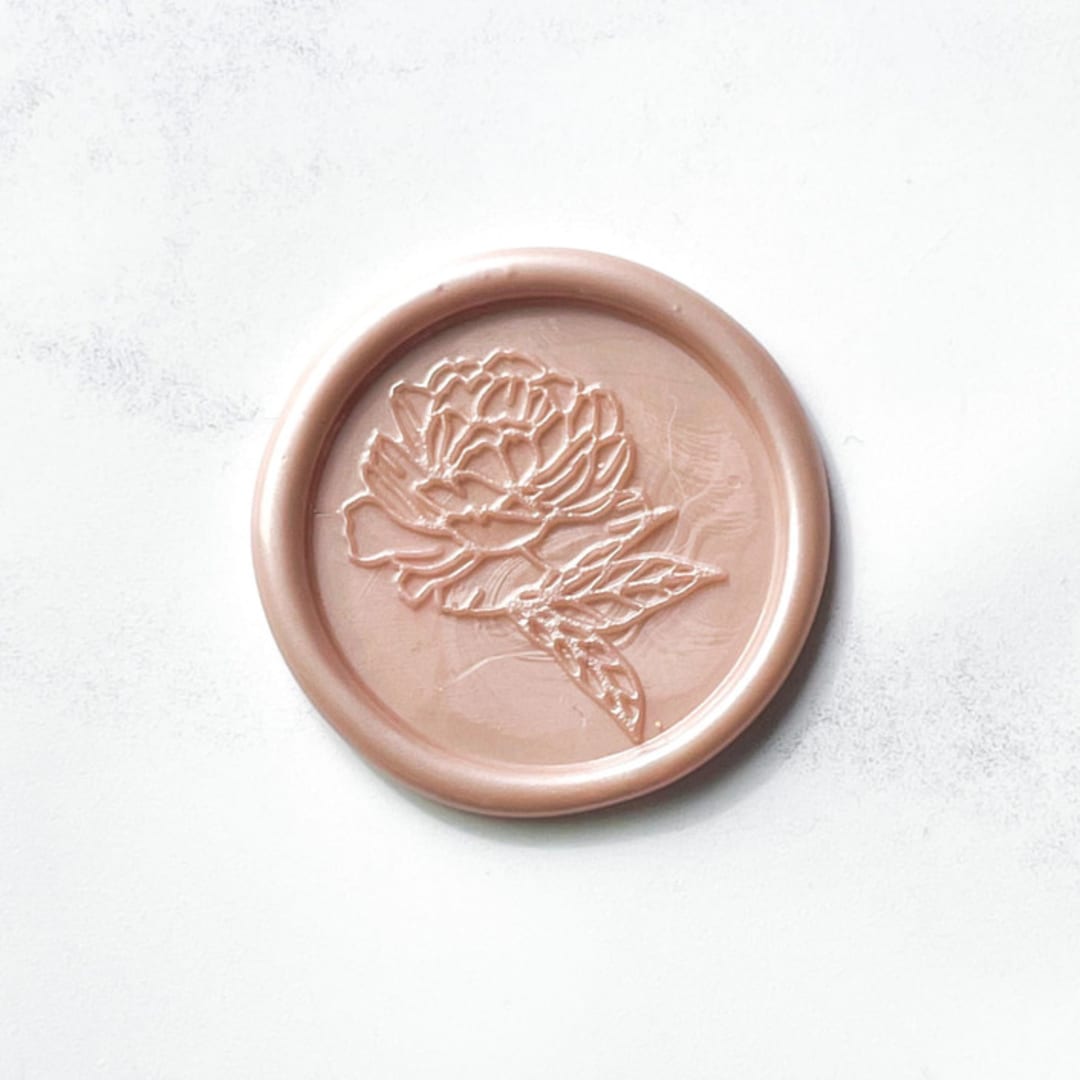 "Peony Wax Seal Pack of 10, Customizable" - Wax Seals in multicolorassorted-colors by Abby Choi