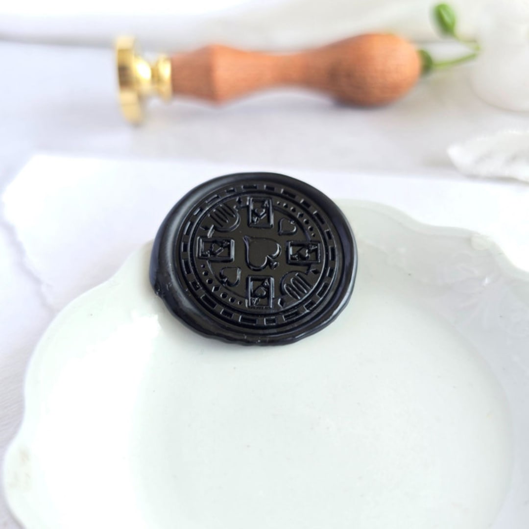 "Poker Chip- Customizable Color- Set of 25  Hand-crafted Wax Seals" - Wax Seals in multicolor by Inkspiringletters