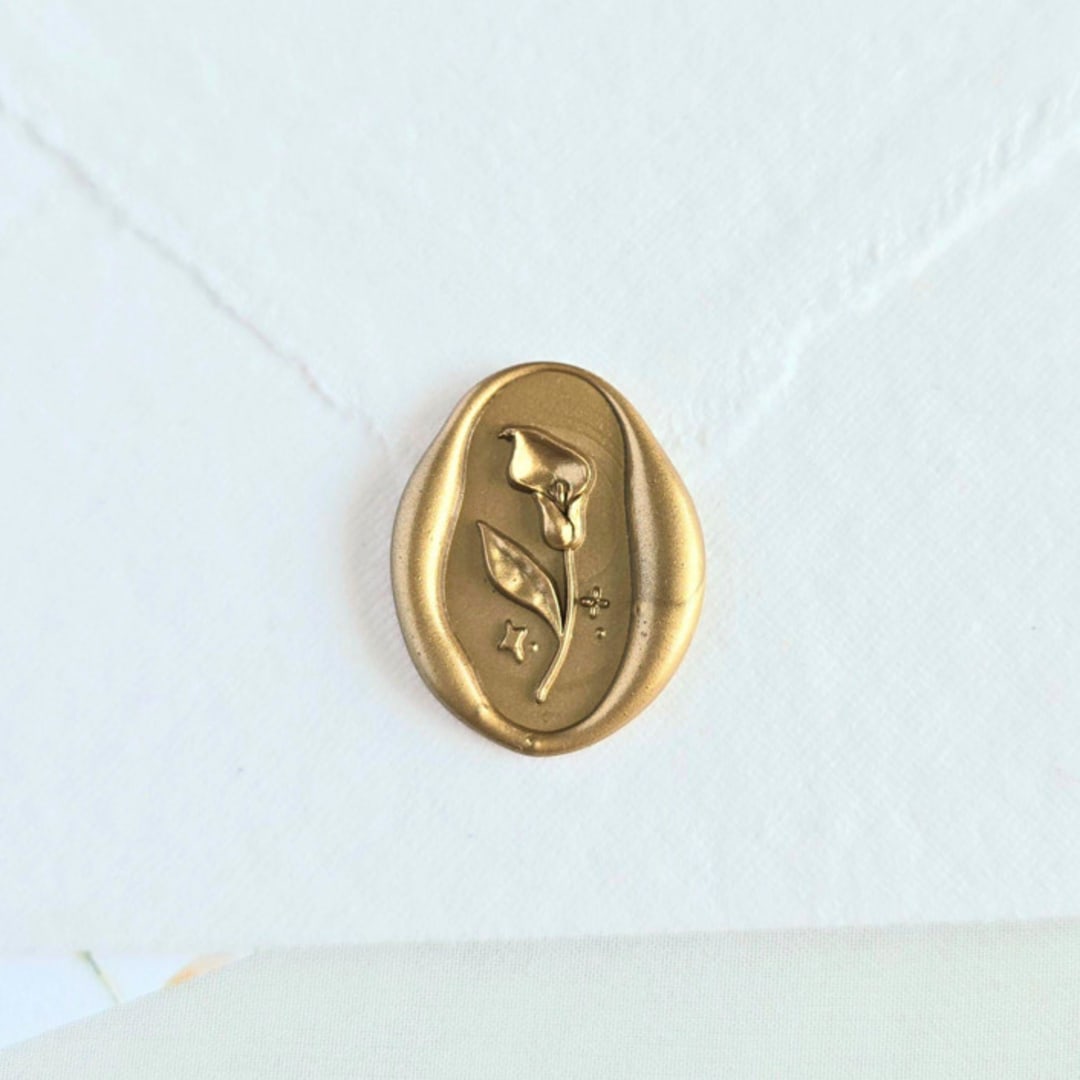 "Calla Lily- Customizable Color- Set of 25 Hand-crafted Wax Seals" - Wax Seals in multicolor by Inkspiringletters