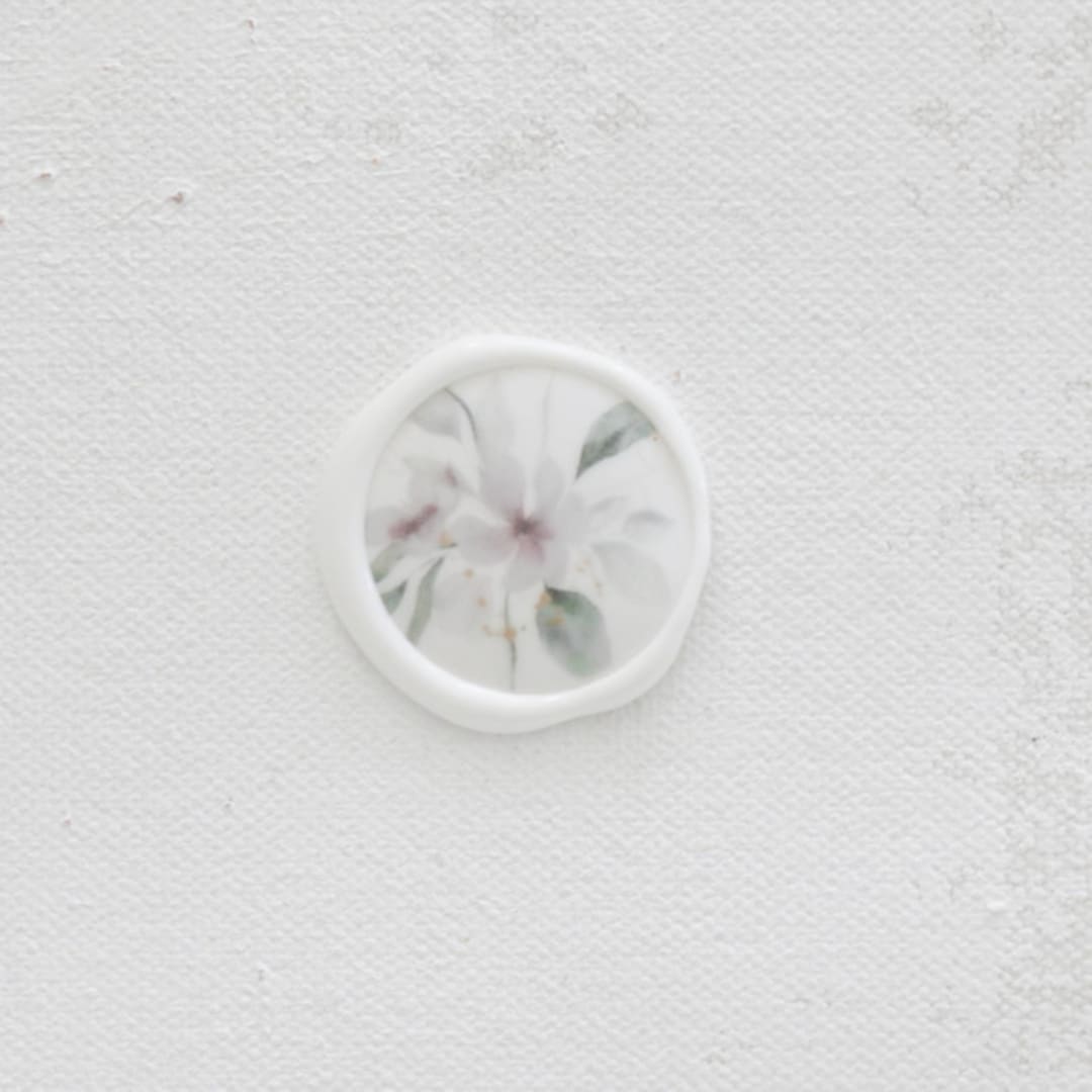 "Purple and White Vellum Wax Seals | Set of 25" - Wax Seals in multicolor by Clove and Cedar Design