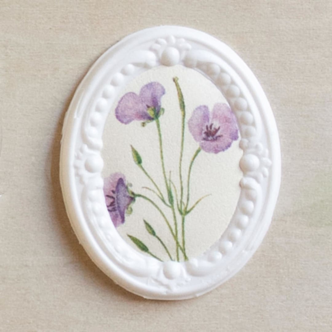 "Fine Art Wax Seals // Lilac Lillies (Set of 3)" - Wax Seals in purple by Clover and Lamb