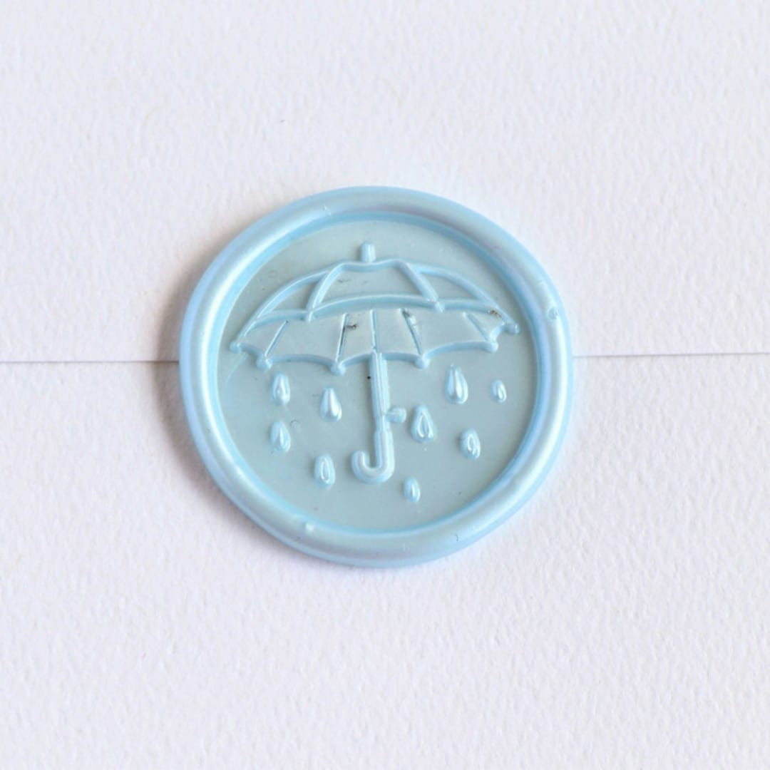 "April Showers- Customizable Color- Set of 25 Hand-crafted Wax Seals" - Wax Seals in multicolor by Inkspiringletters