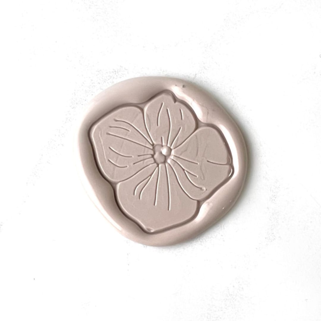"Hydrangea in Linen Pack of 10" - Wax Seals in natural by Abby Choi