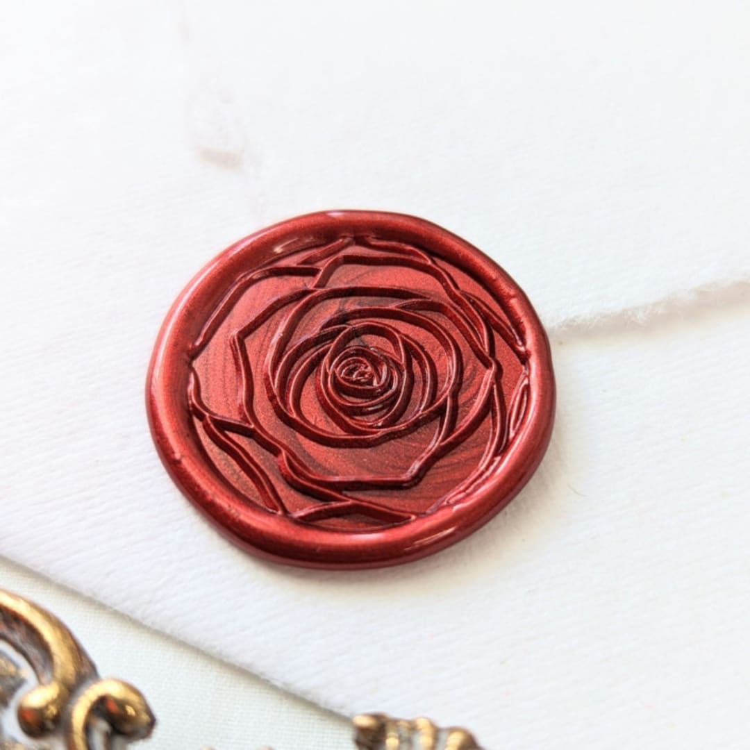 "Rose Garden- Customizable Color- Set of 25 Hand-crafted Wax Seals" - Wax Seals in multicolor by Inkspiringletters