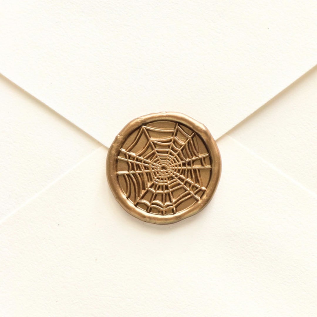 "Spiderweb- - Customizable Color- Set of 25 Hand-crafted Wax Seals" - Wax Seals in multicolor by Inkspiringletters