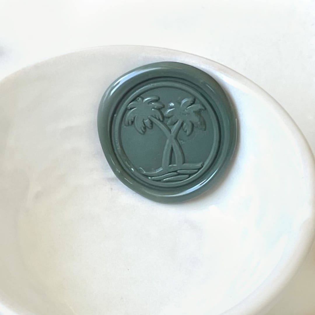 "Palm Trees Wax Seal, Pack of 10, Customizable Color" - Wax Seals in multicolorassorted-colors by Abby Choi