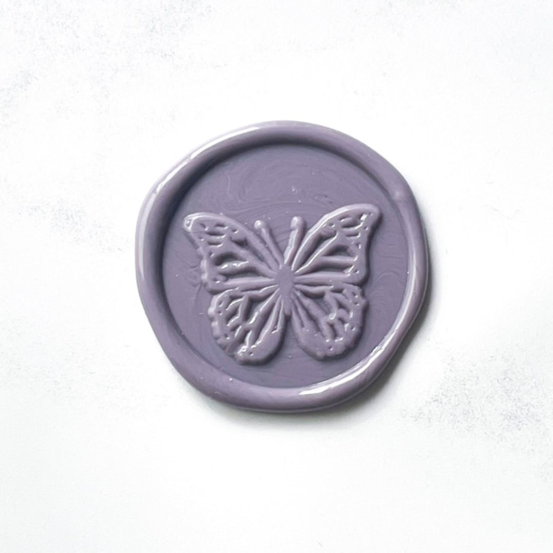 "Butterfly in Lavender Pack of 10" - Wax Seals in purple by Abby Choi