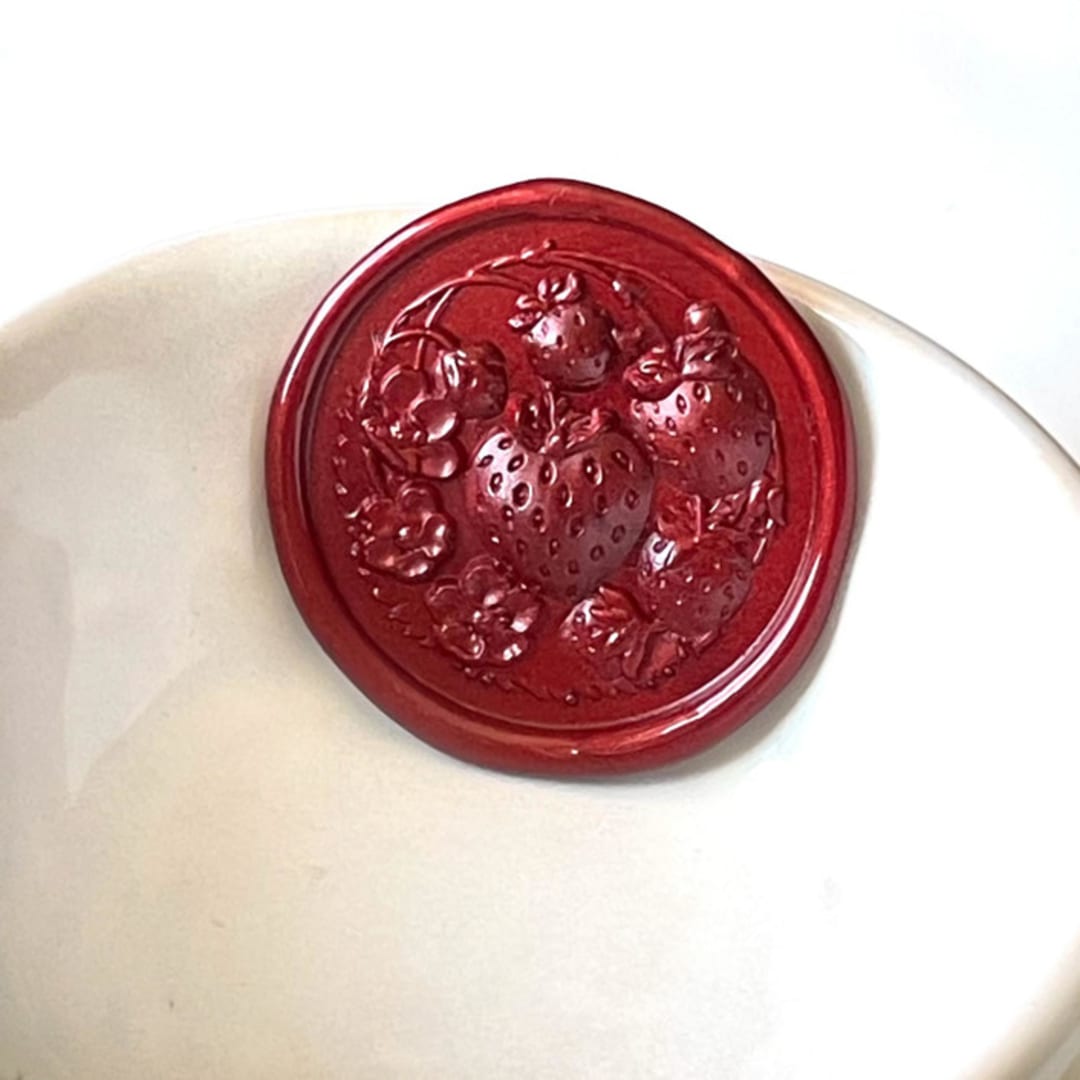 "Strawberries Wax Seal, Pack of 10, Customizable Color" - Wax Seals in multicolorassorted-colors by Abby Choi