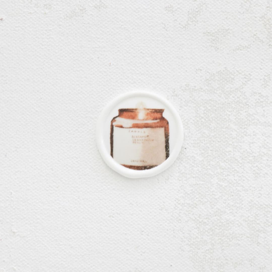 "Holiday Candle Vellum Wax Seals for Holiday Cards | Set of 25" - Wax Seals in multicolor by Clove and Cedar Design
