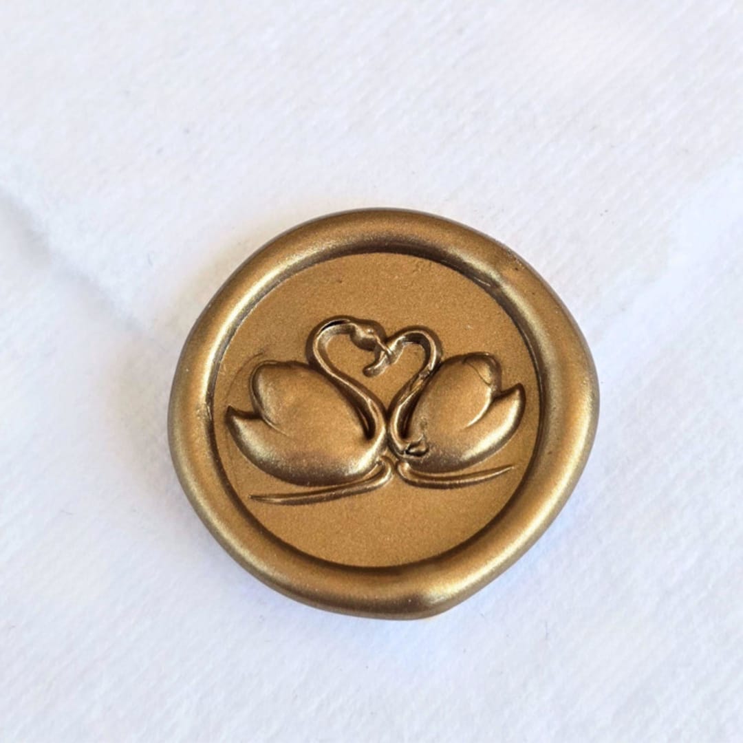 "Swan Lake- Customizable Color- Set of 25 Hand-crafted Wax Seals" - Wax Seals in multicolor by Inkspiringletters