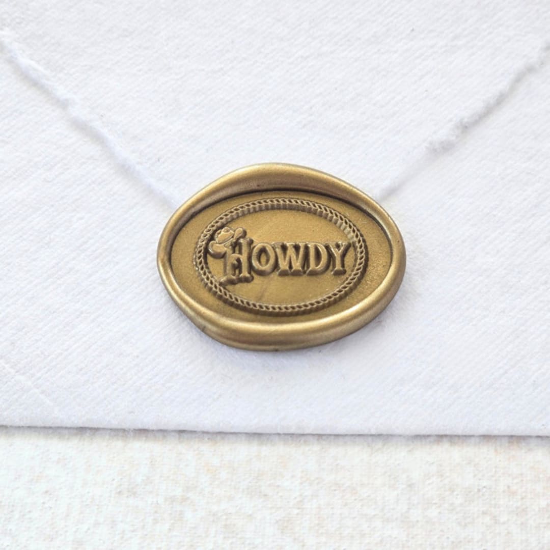 "Howdy- Customizable Color- Set of 25 Hand-crafted Wax Seals" - Wax Seals in multicolor by Inkspiringletters