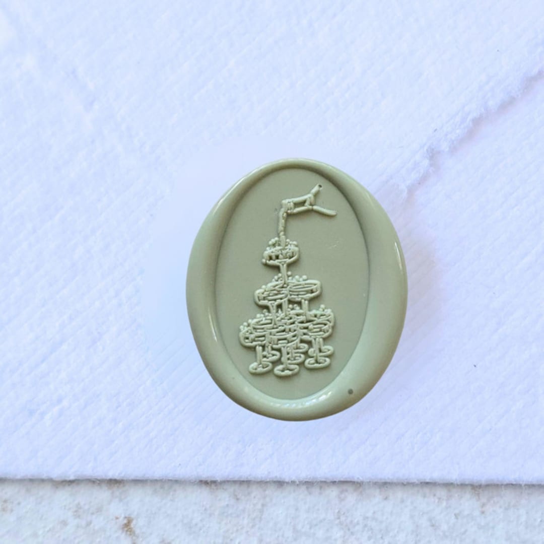 "Champagne Tower- Customizable Color- Set of 25 Hand-crafted Wax Seals" - Wax Seals in multicolor by Inkspiringletters