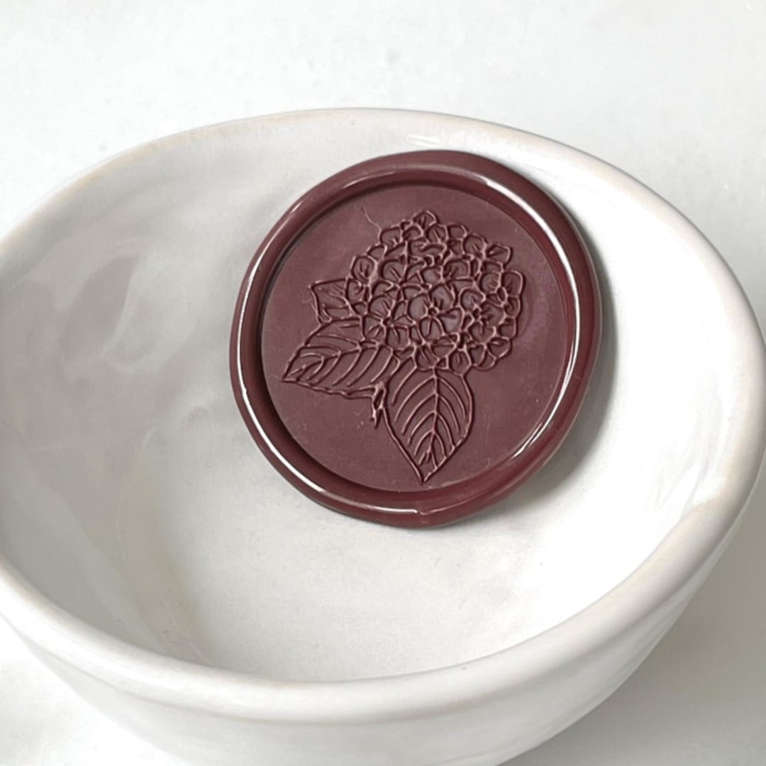 "Hydrangea Wax Seal  Pack of 10, Customizable Colors" - Wax Seals in multicolorassorted-colors by Abby Choi