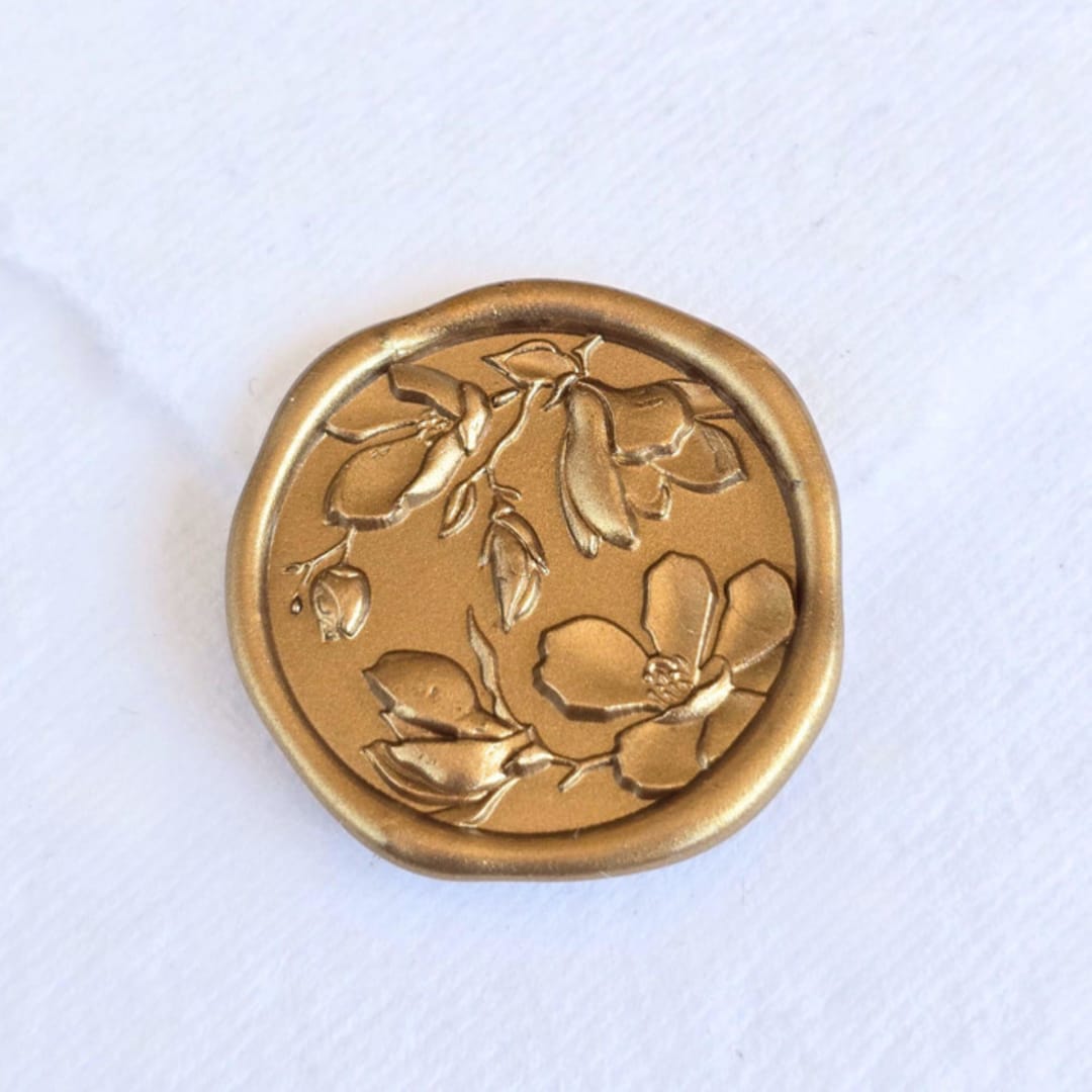 "Gardenias- Customizable Color- Set of 25 Hand-crafted Wax Seals" - Wax Seals in multicolor by Inkspiringletters