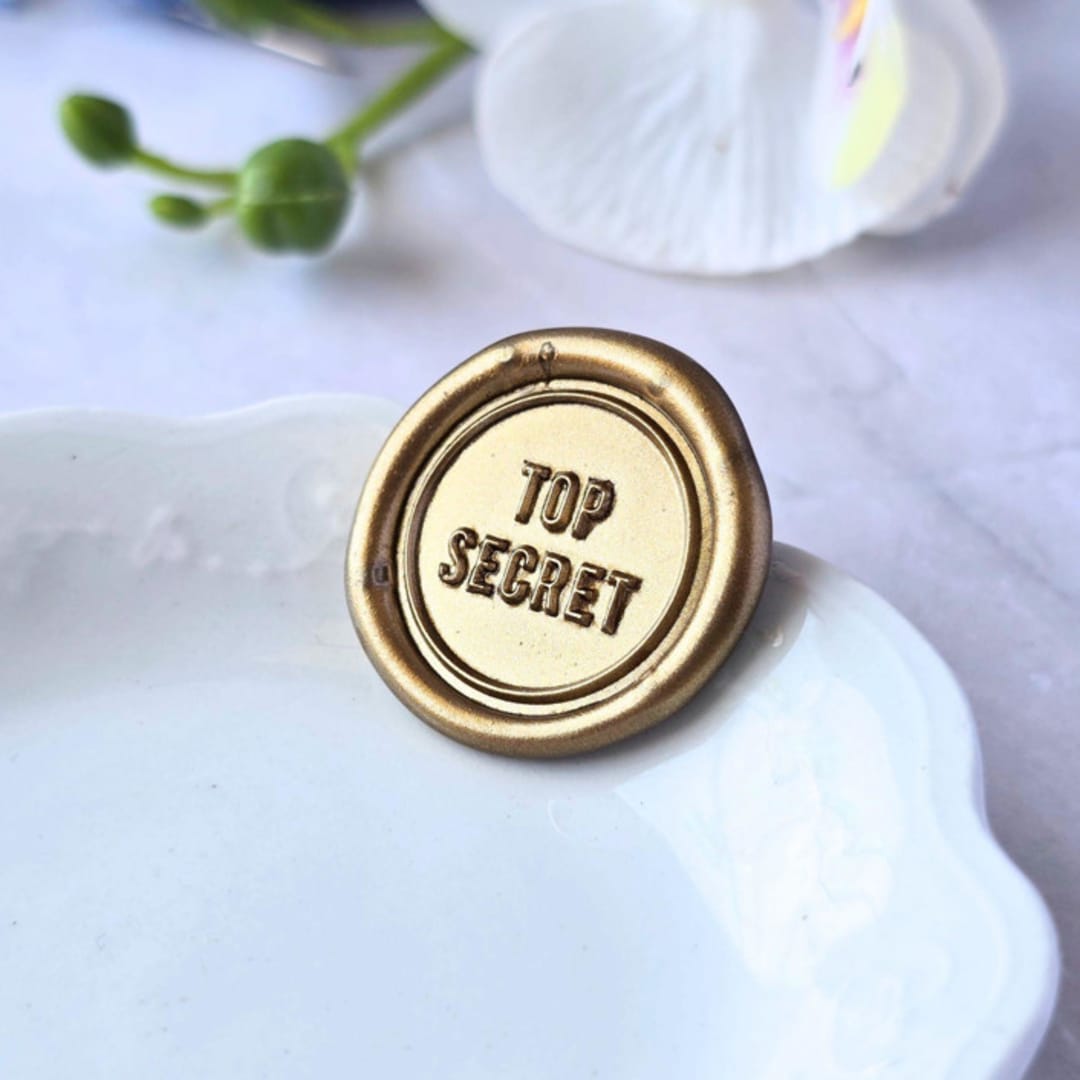 "Top Secret- Customizable Color- Set of 25 Hand-crafted Wax Seals" - Wax Seals in multicolor by Inkspiringletters