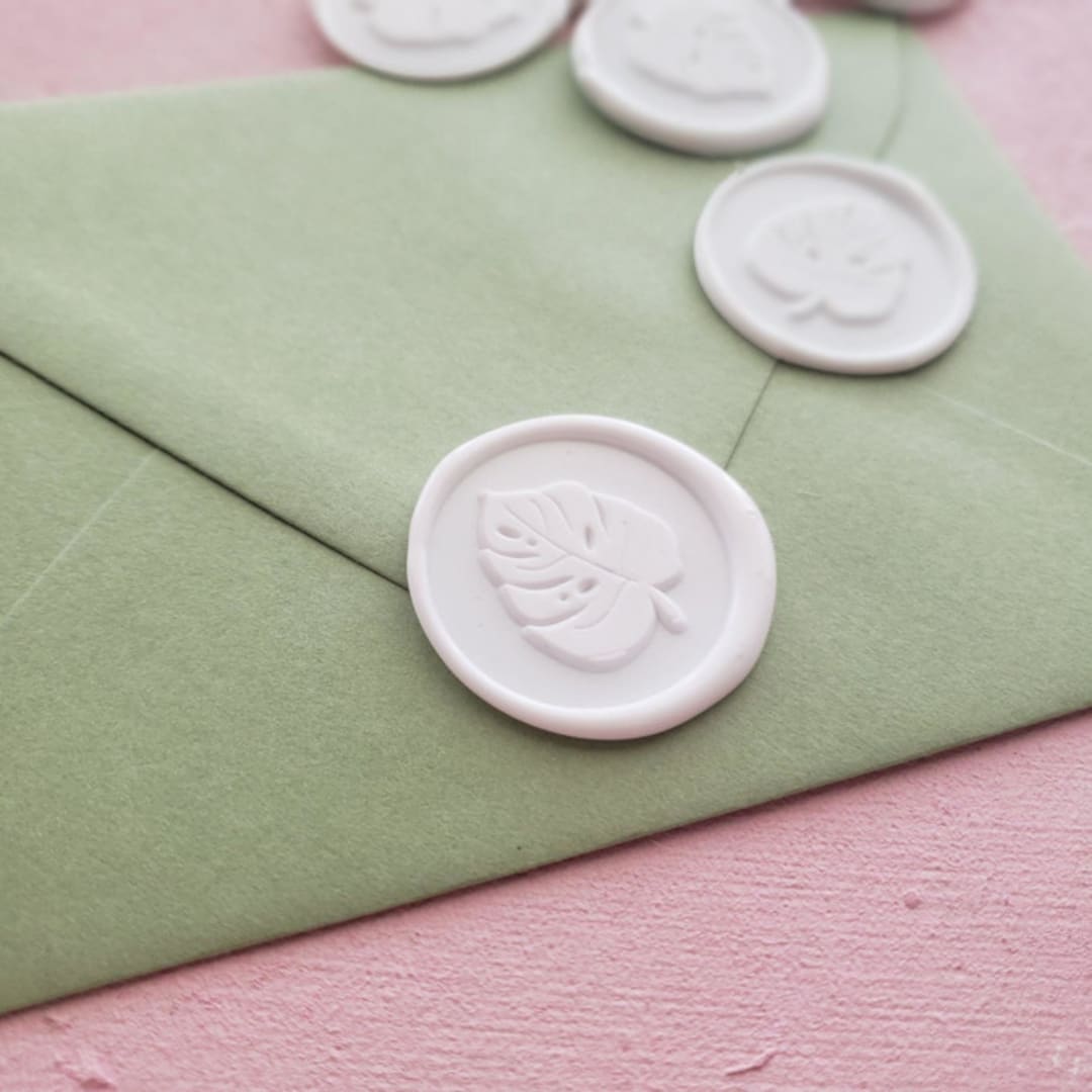 Tropical Monstera Leaf Wax Seals (pack of 10) - Customizable color