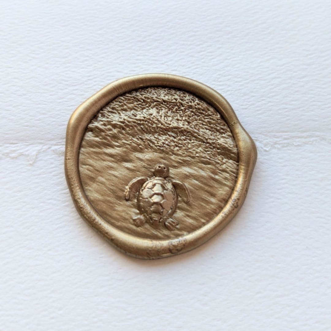 "Turtle Beach- Customizable Color- Set of 25 Hand-crafted Wax Seals" - Wax Seals in multicolor by Inkspiringletters