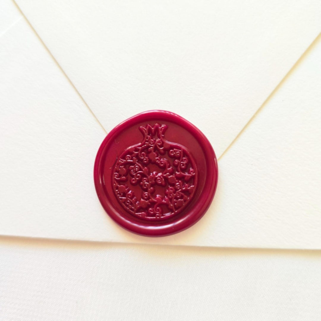 "Pomegranate- Customizable Color- Set of 25 Hand-crafted Wax Seals" - Wax Seals in multicolor by Inkspiringletters