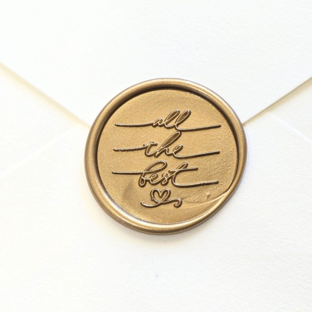 "All the Best- Customizable Color- Set of 25 Hand-crafted Wax Seals" - Wax Seals in multicolor by Inkspiringletters