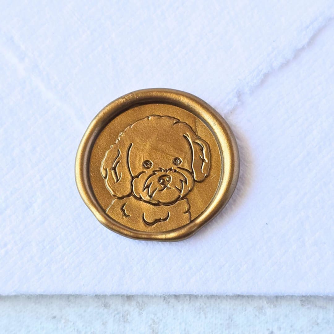 "Poodle- Customizable Color- Set of 25 Hand-crafted Wax Seals" - Wax Seals in multicolor by Inkspiringletters