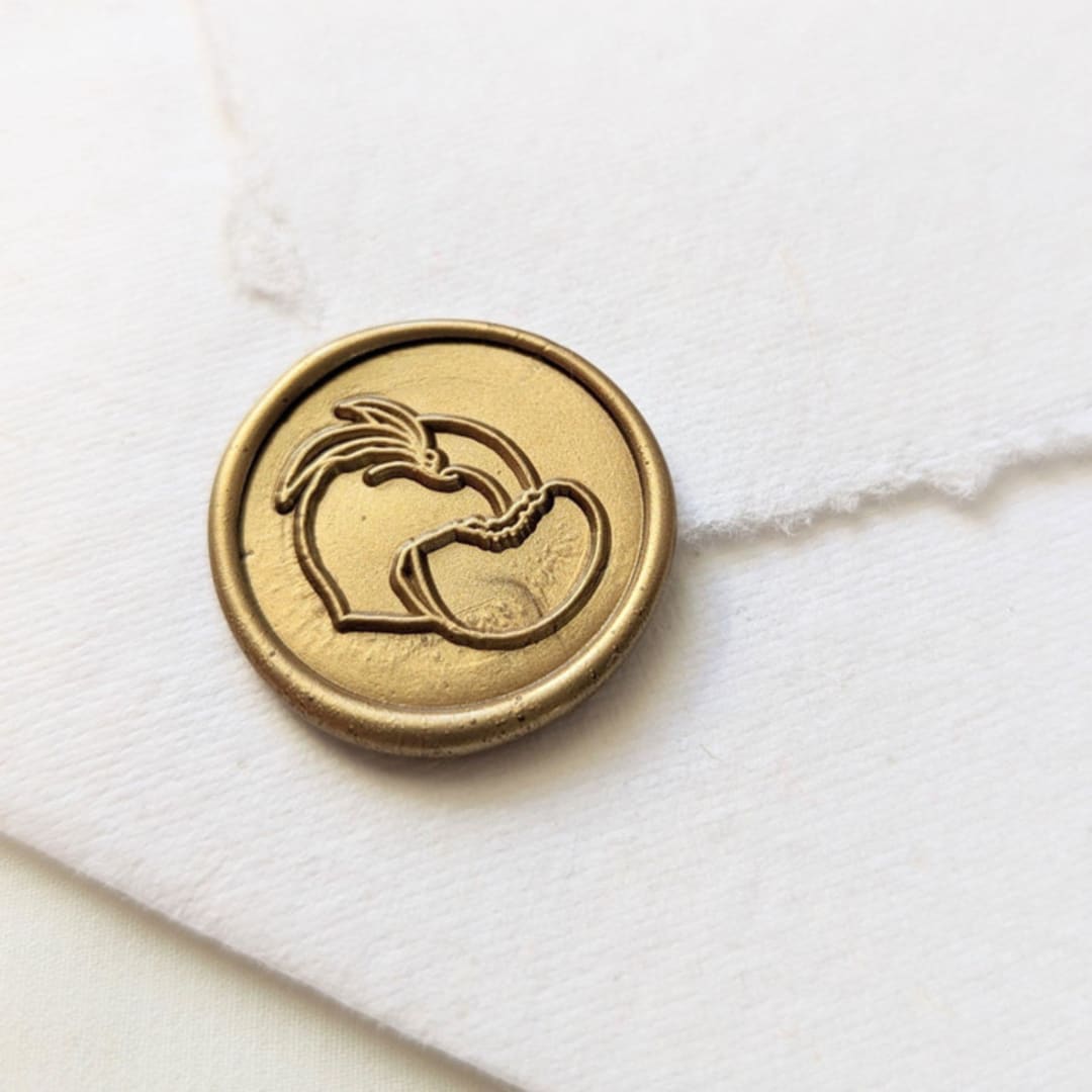 "Peaches- Customizable Color- Set of 25 Hand-crafted Wax Seals" - Wax Seals in multicolor by Inkspiringletters