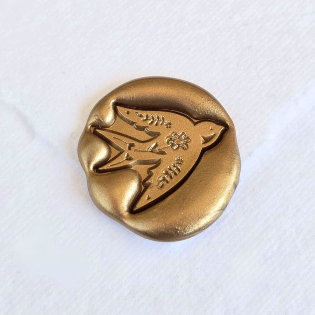 "Swallow Bird - Customizable Color- Set of 25 Hand-crafted Wax Seals" - Wax Seals in multicolor by Inkspiringletters