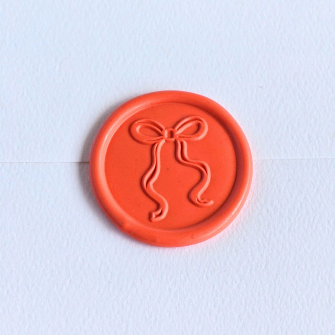 "Long-Tailed Bow- Customizable Color- Set of 25 Hand-crafted Wax Seals" - Wax Seals in multicolor by Inkspiringletters