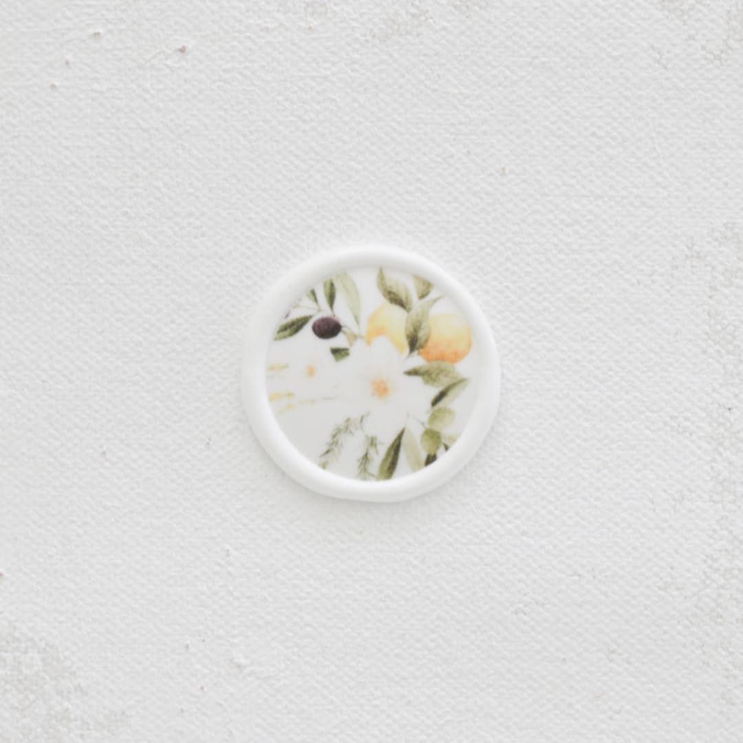 "Mediterranean Lemon Wax Seals | Set of 25" - Wax Seals in multicolor by Clove and Cedar Design
