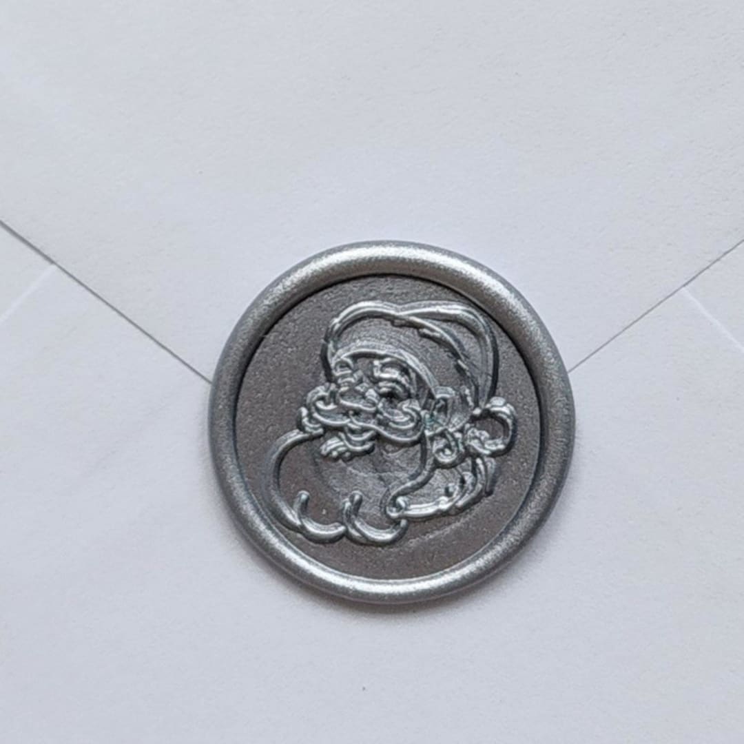 "Customizable Color Santa Wax Seals, Self-Adhesive Seals, Set of 5" - Wax Seals in multicolorassorted-colors by MC silverlinings