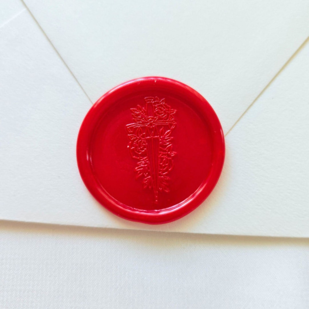 Sword- Customizable Color- Set of 25 Hand-crafted Wax Seals