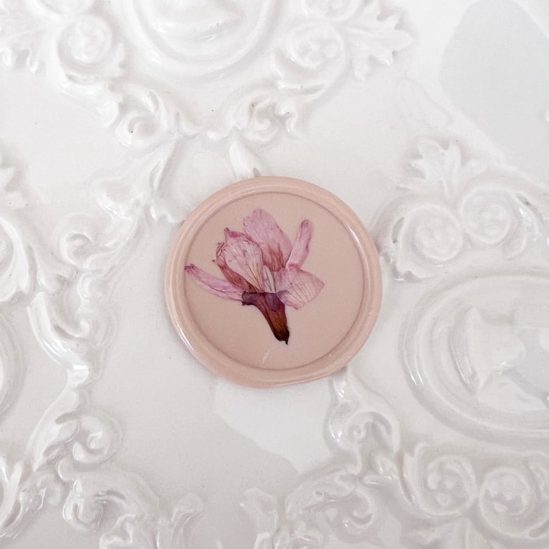 "Cherry Blossom Wax Seal in Pink | Pack of 10" - Wax Seals in pink by Caitlin Home