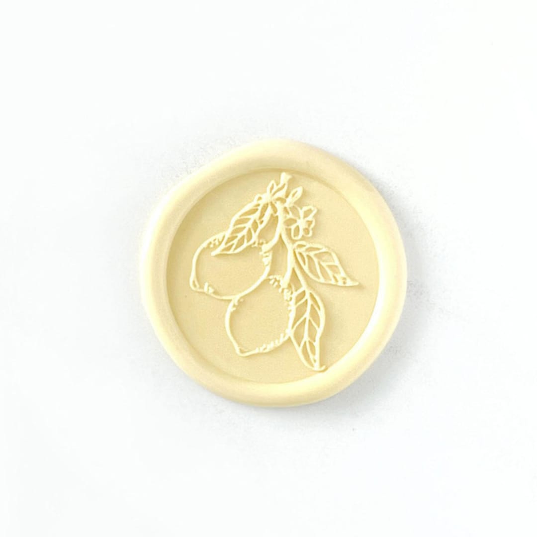 "Lemons Wax Seal in Lemonade Pack of 10" - Wax Seals in yellow by Abby Choi