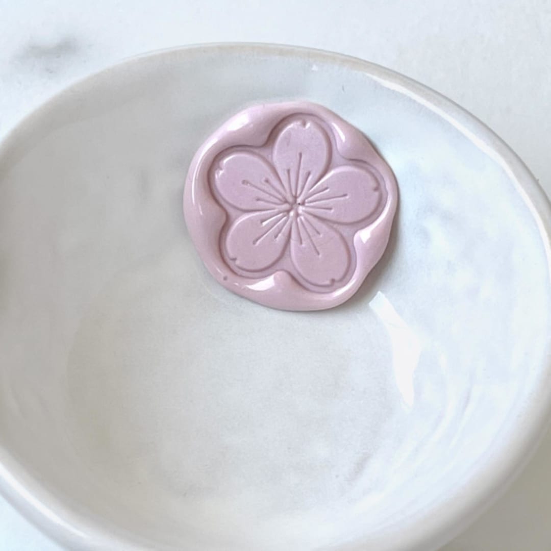 "Cherry Blossom Flower Wax Seal Pack of 10, Customizable" - Wax Seals in multicolorassorted-colors by Abby Choi