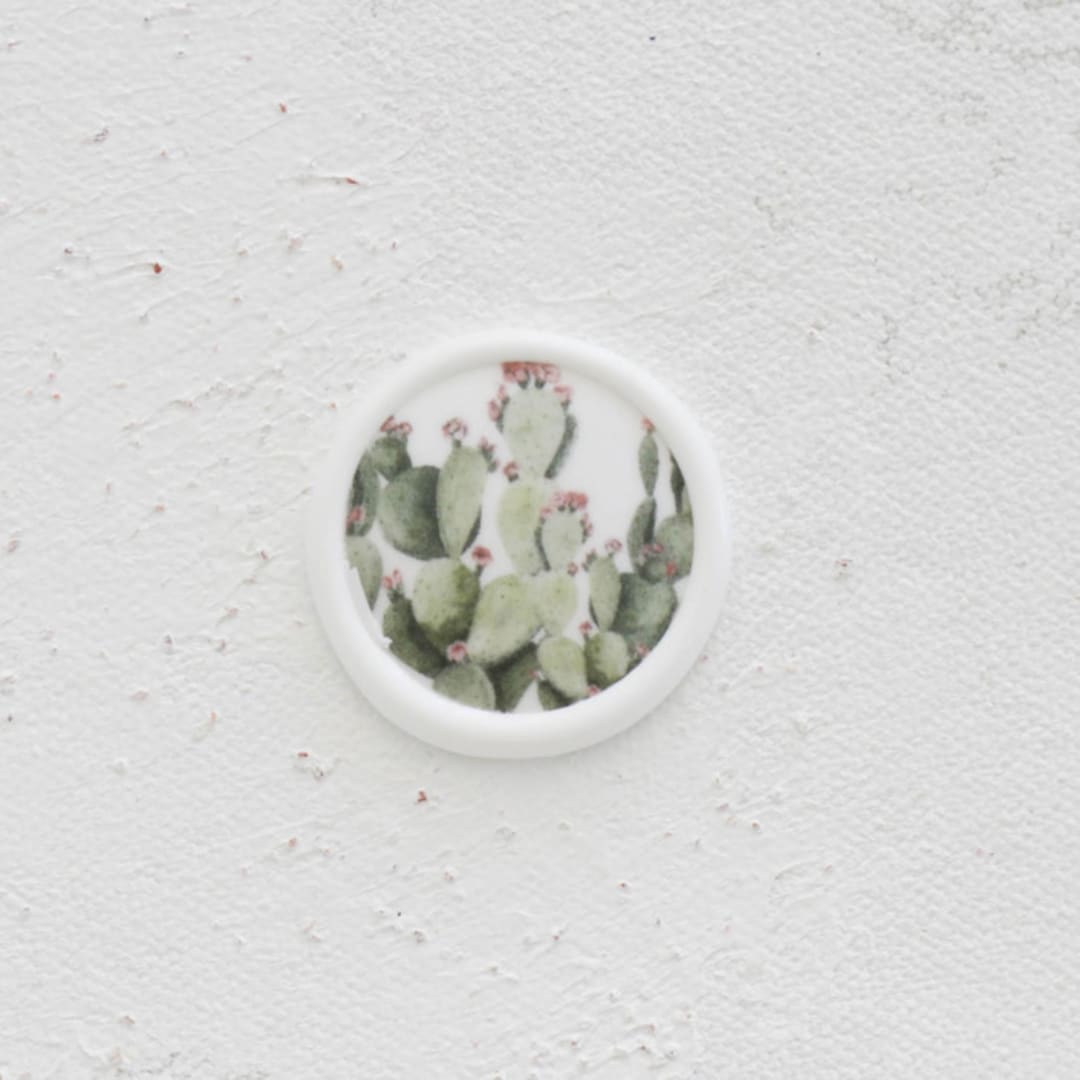 "Cactus Wax Seals | Set of 25" - Wax Seals in green by Clove and Cedar Design