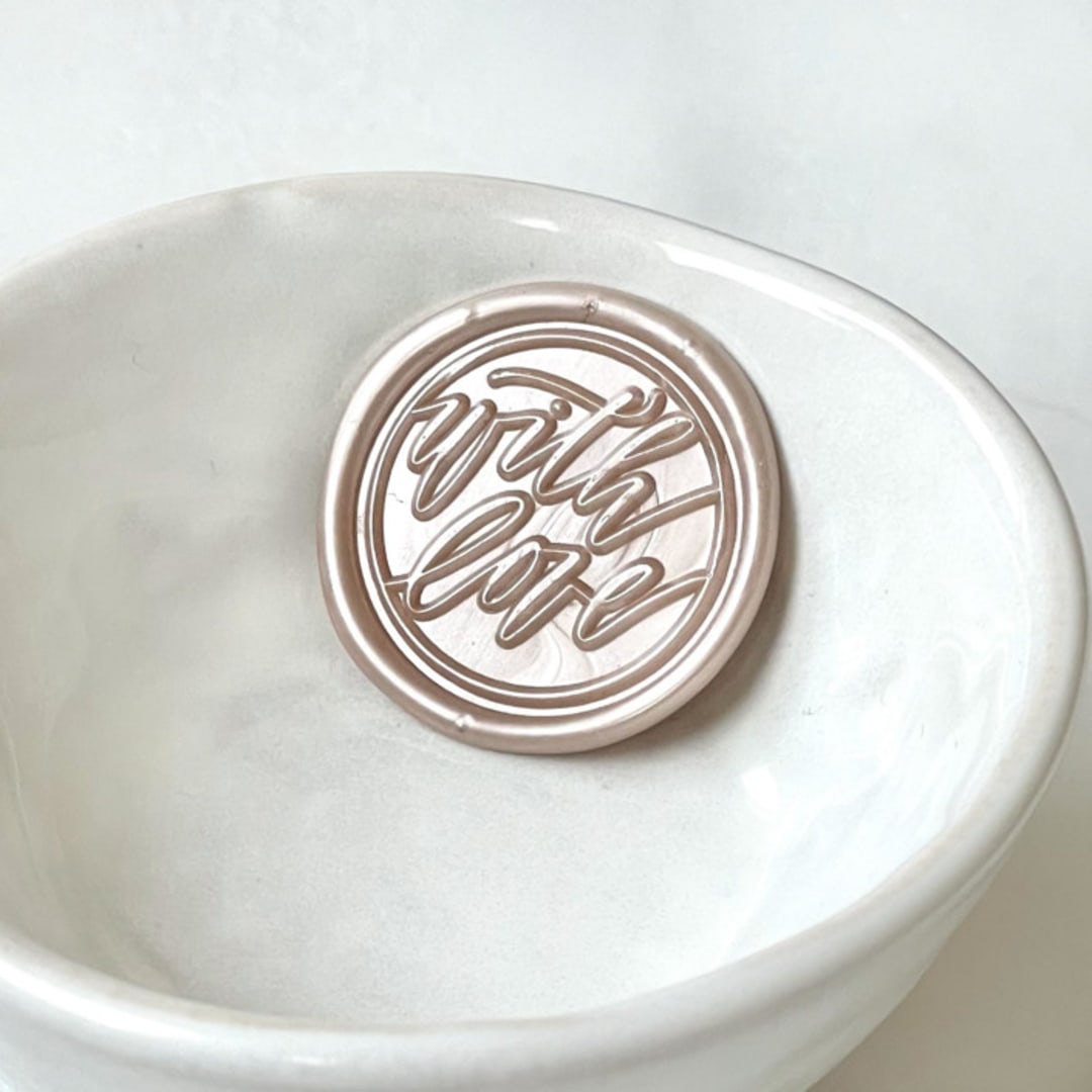 "With Love Seal  Pack of 10, Customizable Color" - Wax Seals in multicolorassorted-colors by Abby Choi