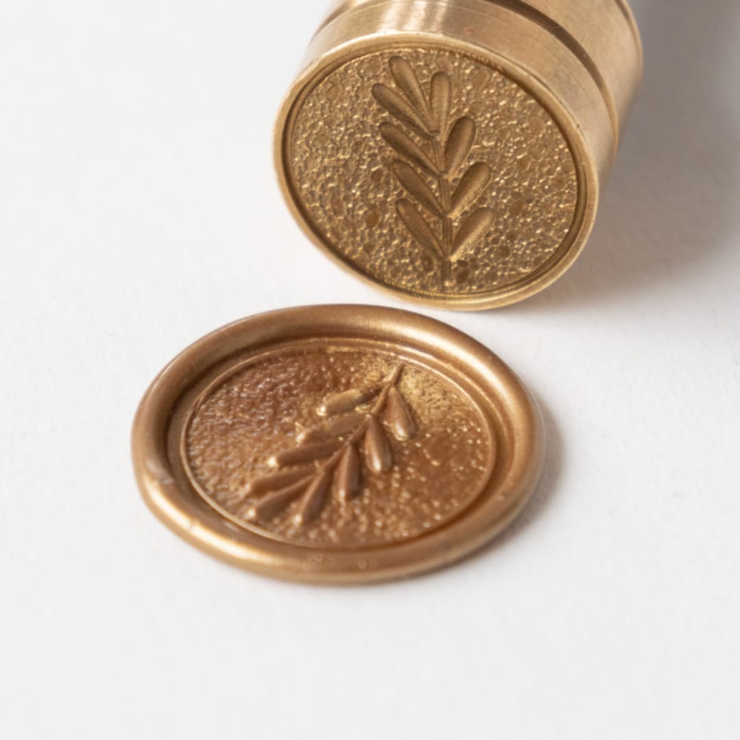 "Custom Botanical Wax Seals, Leaf Motif | Set of 10" - Wax Seals in multicolorassorted-colors by Self Stationery