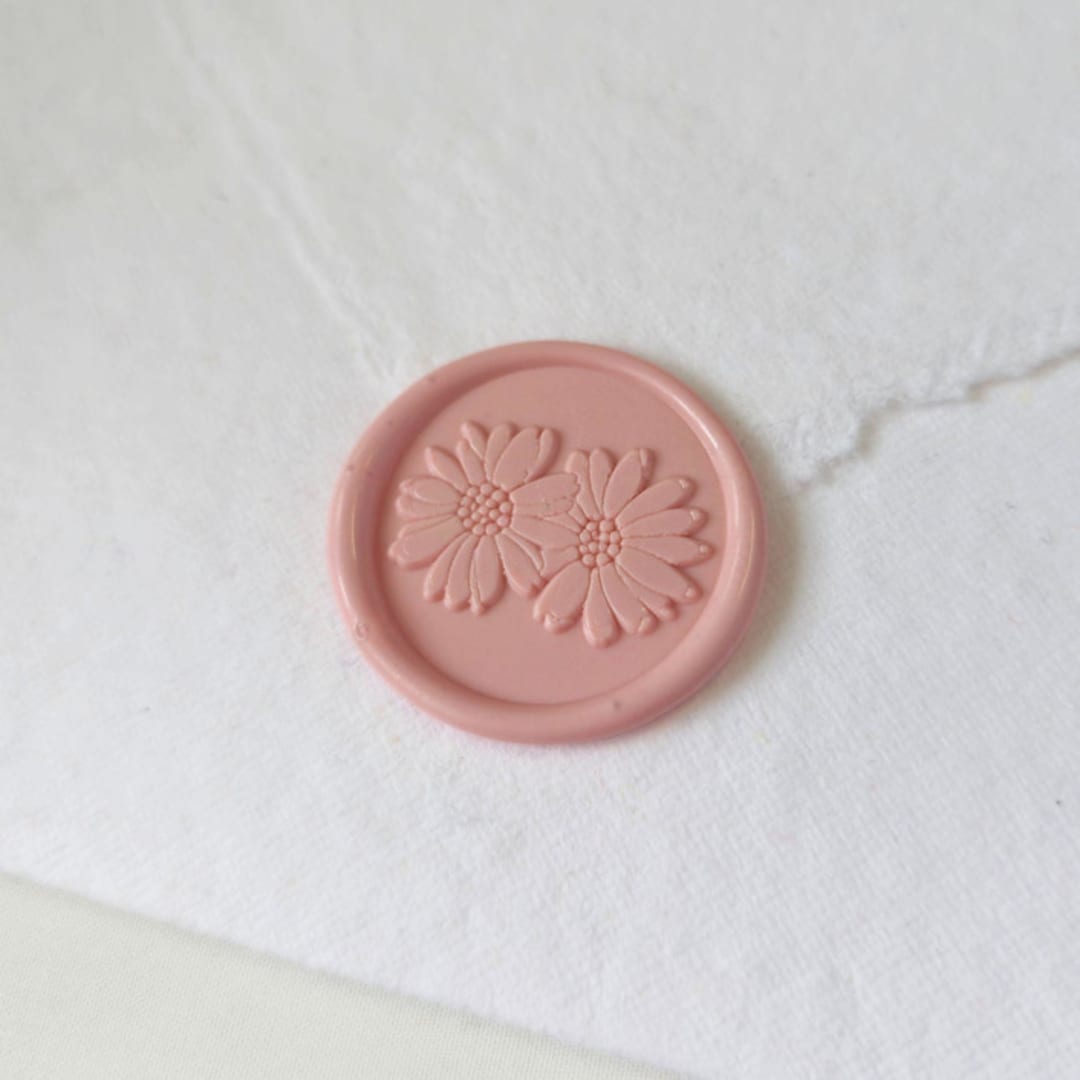"Gerbera- Customizable Color- Set of 25 Hand-crafted Wax Seals" - Wax Seals in multicolor by Inkspiringletters
