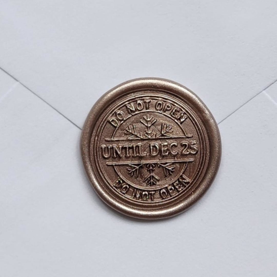 "Customizable Color "Do Not Open Until Dec. 25"  Wax Seals, Set of 5" - Wax Seals in multicolorassorted-colors by MC silverlinings