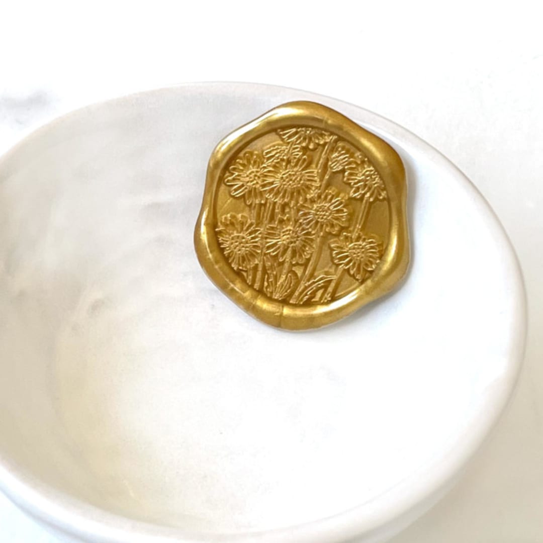 "Daisy Garden Wax Seal, Pack of 10, Customizable Color" - Wax Seals in multicolorassorted-colors by Abby Choi