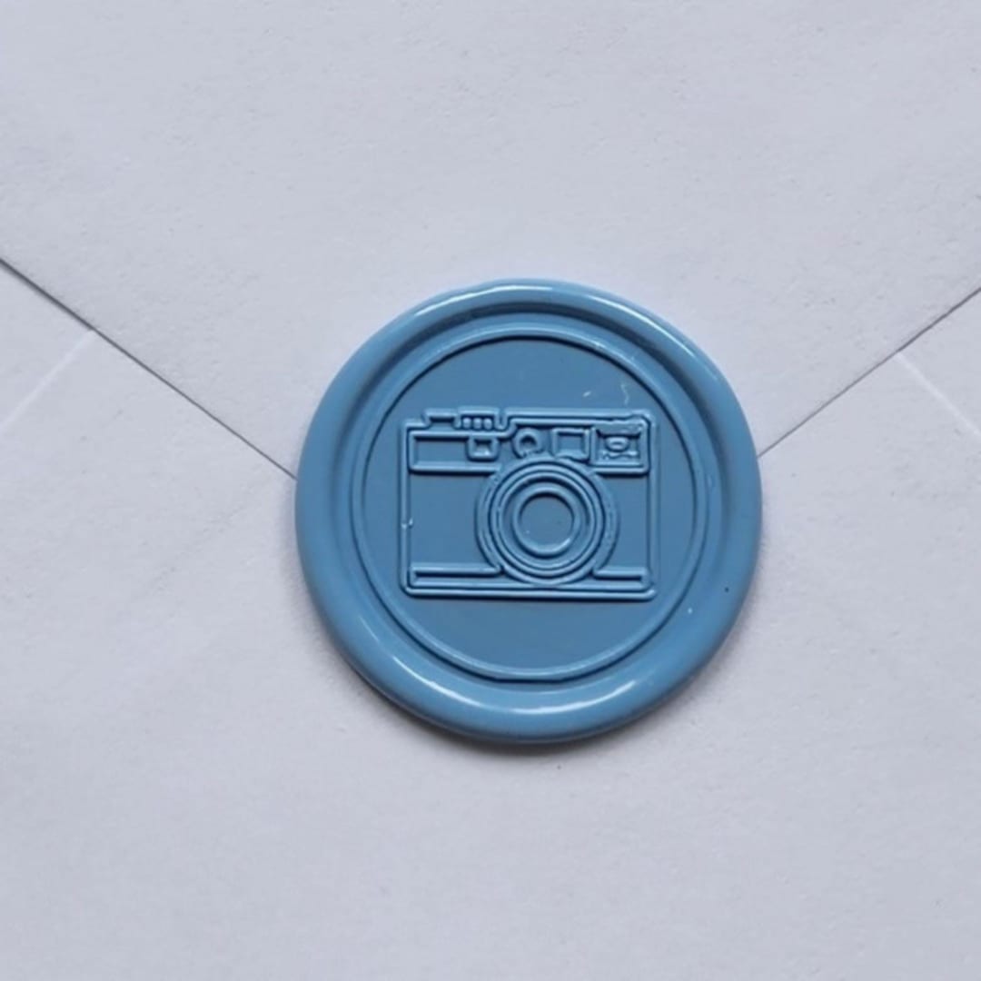 Customizable Color Camera Photography Self-adhesive Wax Seals, Set of 5