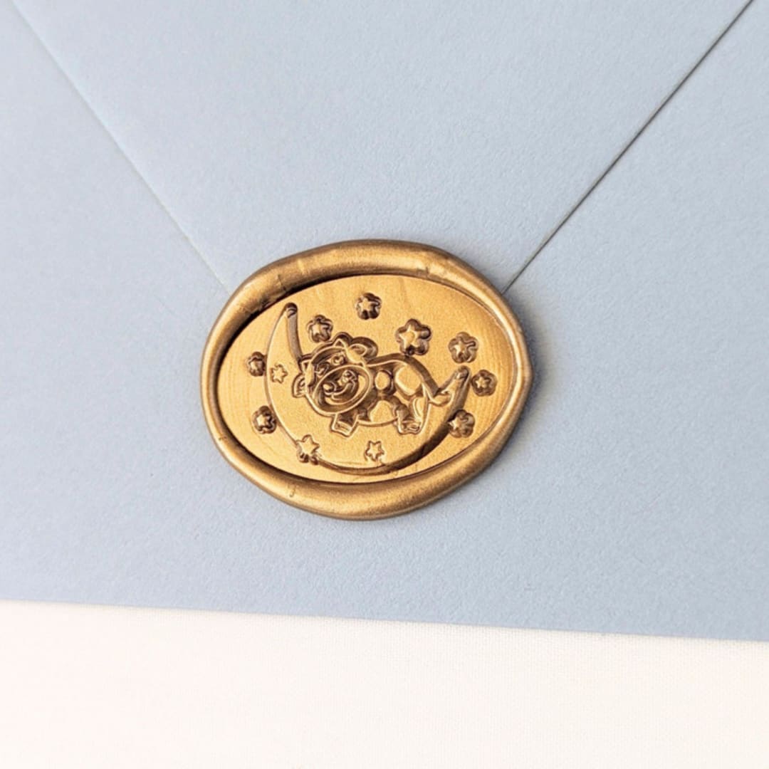 "Over the Moon- Customizable Color- Set of 25 Hand-crafted Wax Seals" - Wax Seals in multicolor by Inkspiringletters