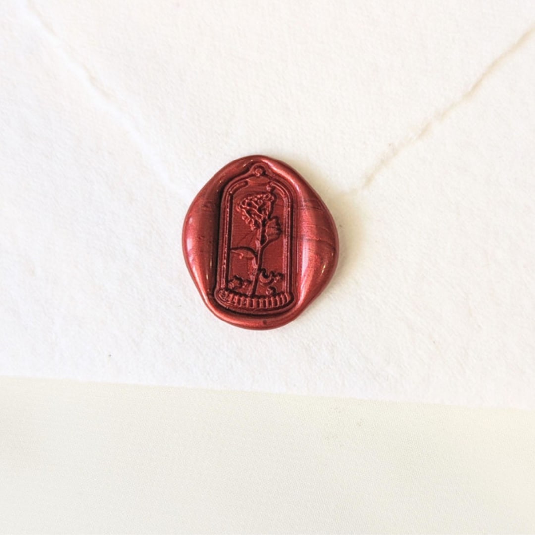 "Enchanted Rose- Customizable Color- Set of 25 Hand-crafted Wax Seals" - Wax Seals in multicolor by Inkspiringletters
