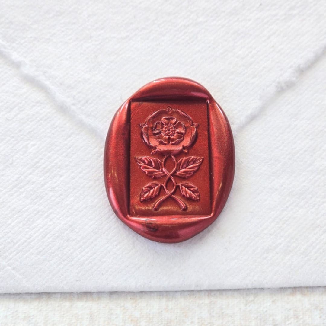 "Tudor Rose- Customizable Color- Set of 25 Hand-crafted Wax Seals" - Wax Seals in multicolor by Inkspiringletters
