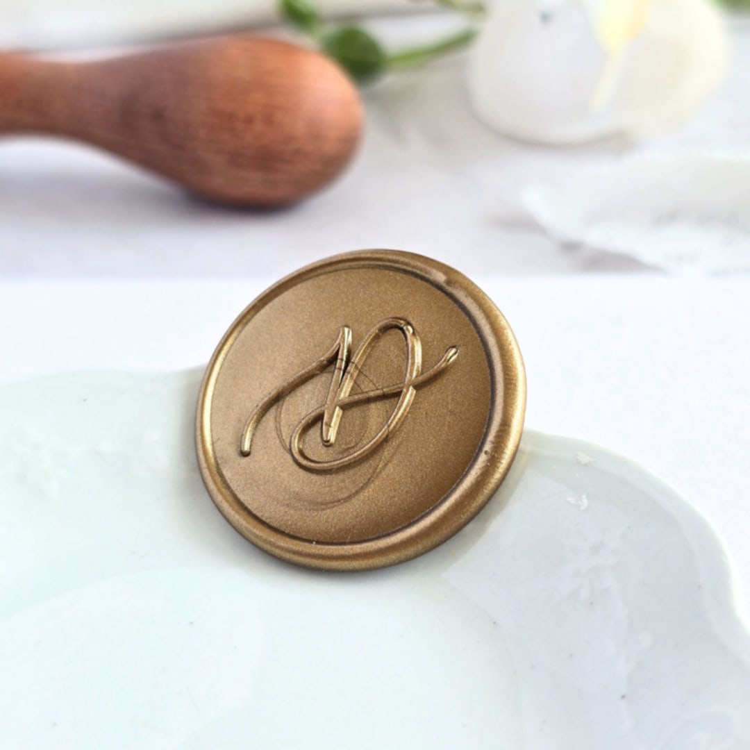 "Script Monogram- Customizable Color- Set of 25 Hand-crafted Wax Seals" - Wax Seals in multicolor by Inkspiringletters