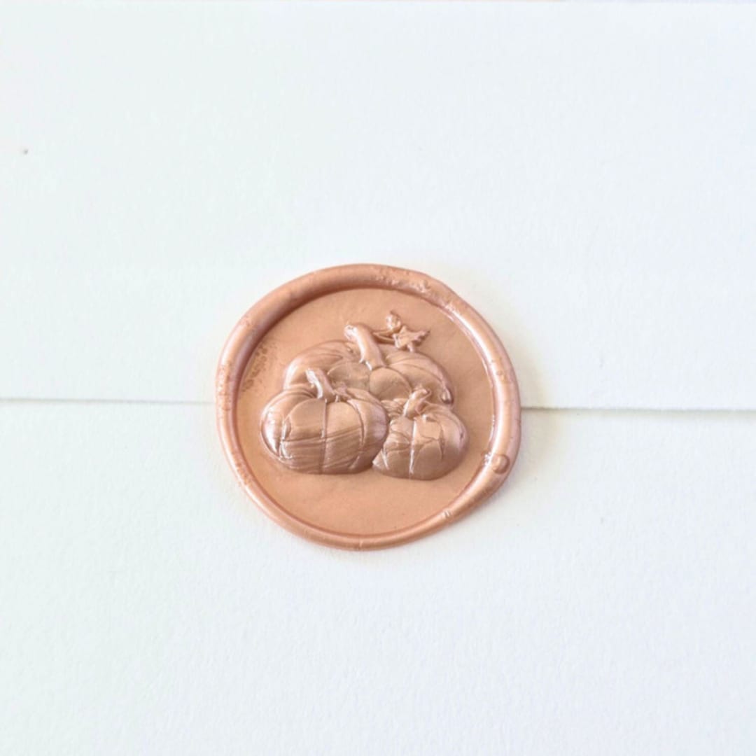 "Pumpkin Patch- Customizable Color- Set of 25 Hand-crafted Wax Seals" - Wax Seals in multicolor by Inkspiringletters