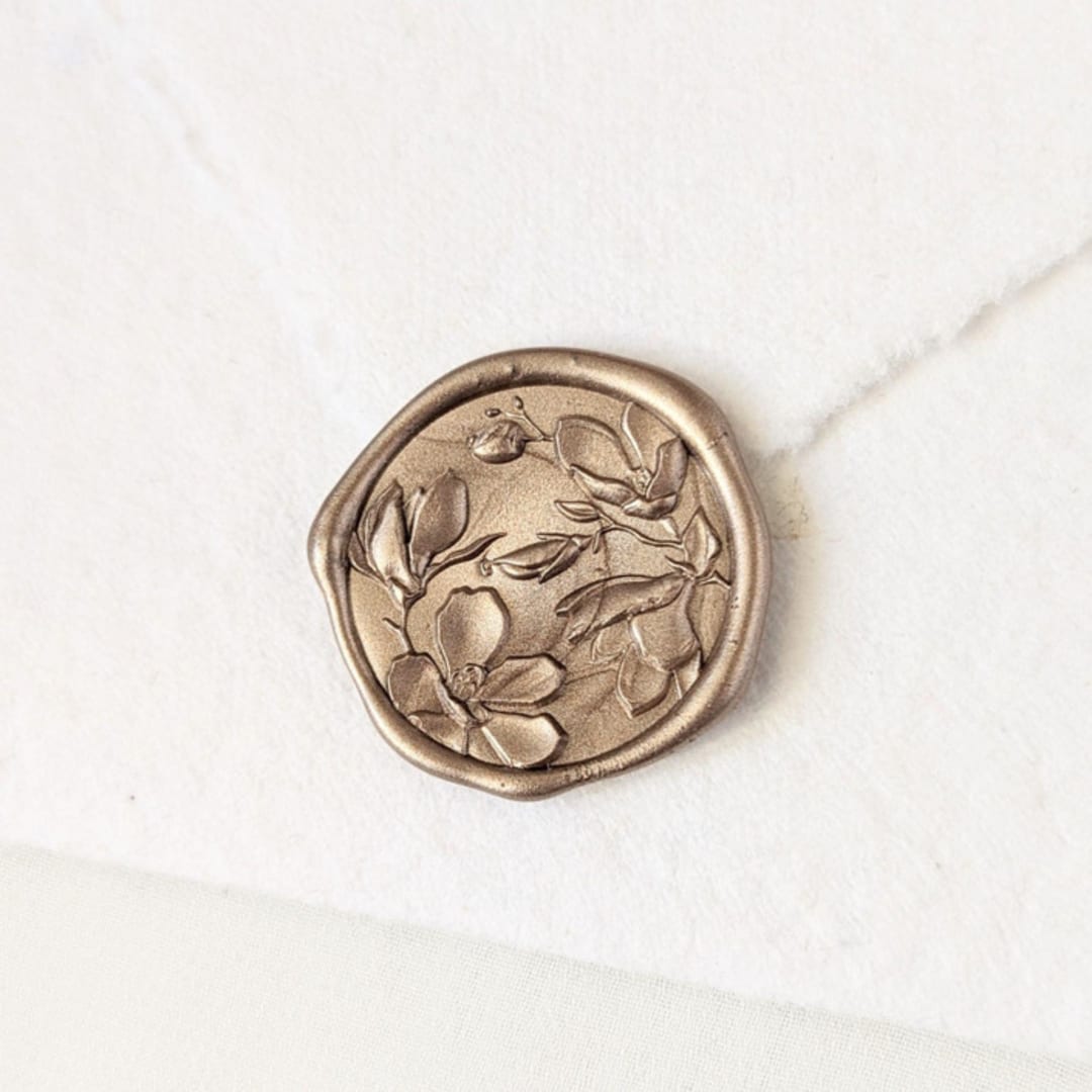 "Gardenias- Customizable Color- Set of 25 Hand-crafted Wax Seals" - Wax Seals in multicolor by Inkspiringletters