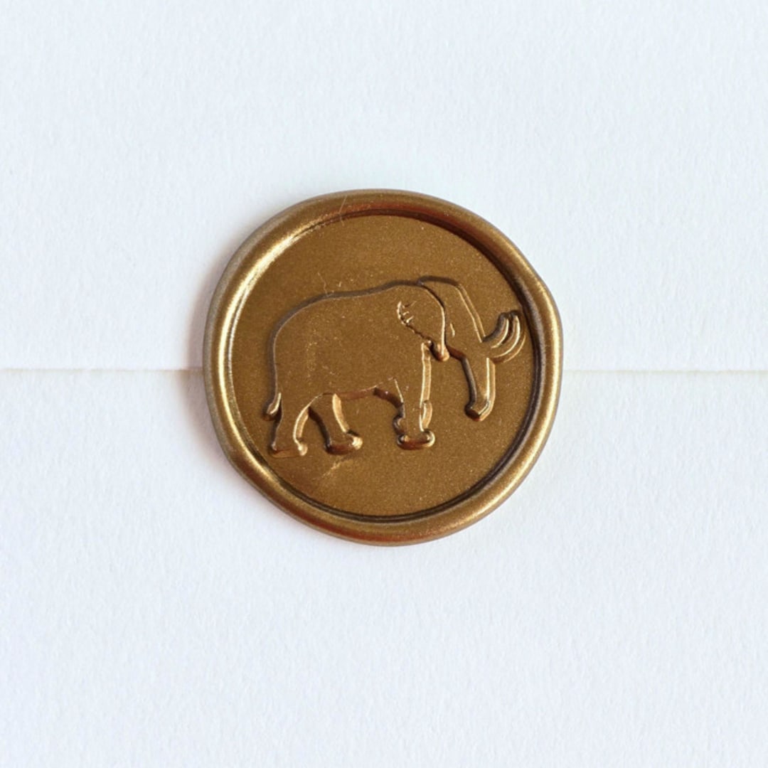 "Elephant- Customizable Color- Set of 25 Hand- crafted Wax Seals" - Wax Seals in multicolor by Inkspiringletters